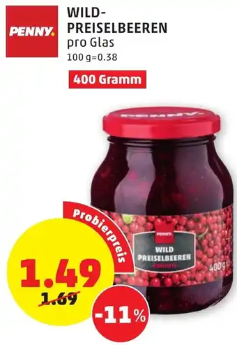 PENNY Penny Wild Preiselbeeren 400 Gramm Angebot