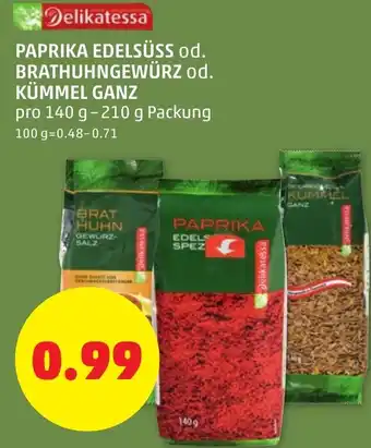 PENNY Delikatessa Paprika Edelsüss 140g-210g Angebot