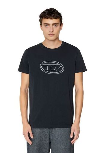 Diesel T-shirt mit schillerndem, aufgeflocktem logo Angebot