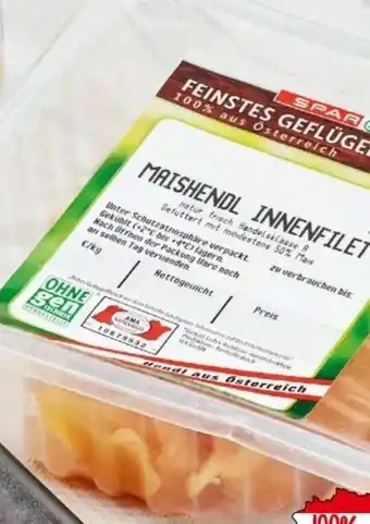 Interspar Feinstes geflügel hendl-innenfilet-spiess Angebot