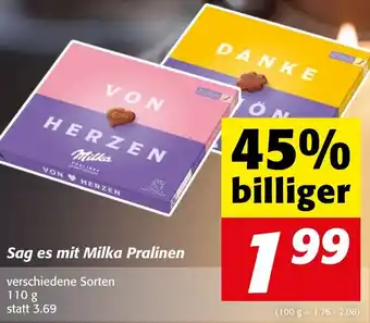 Strasser Markt Sag es mit Milka Pralinen 110 g Angebot