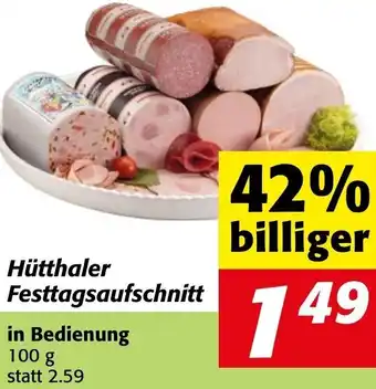 Strasser Markt Hütthaler Festtagsaufschnitt 100 g Angebot