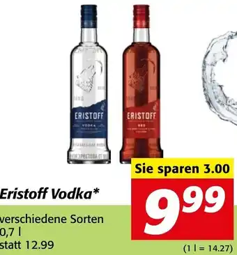 Strasser Markt Eristoff Vodka 0,7 L Angebot