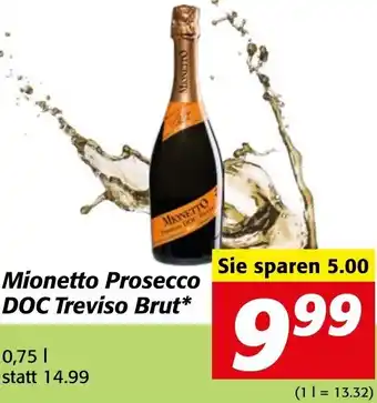 Strasser Markt Mionetto Prosecco DOC Treviso Brut* 0,75L Angebot