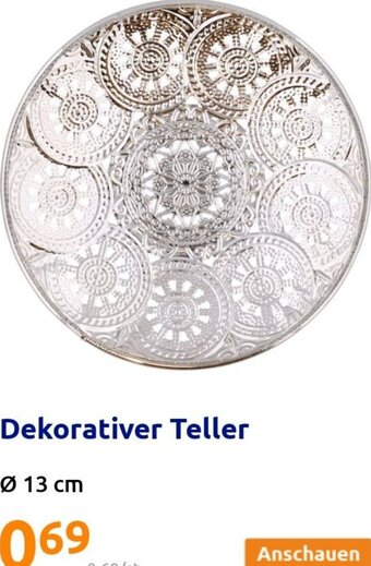 Action Dekorativer Teller ø 13 cm Angebot
