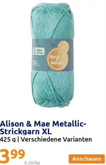 Action Alison & Mae Metallic Strickgarn XL 425 g Angebot