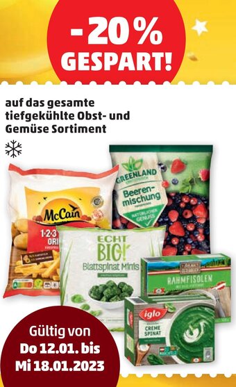 PENNY auf das gesamte tiefgekühlte Obst-und Gemüse Sortiment Angebot