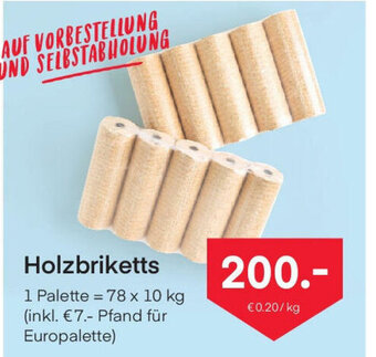 MPreis Holzbriketts Angebot