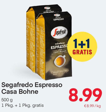 MPreis Segafredo Espresso Casa Bohne 500g Angebot