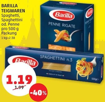 PENNY Barilla Teigwaren 500 g Angebot