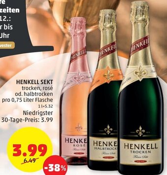 PENNY Henkell Sekt 0,75 Liter Angebot
