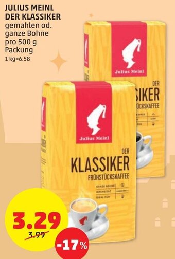 PENNY Julius Meinl Der Klassiker 500 g Angebot
