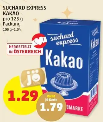 PENNY Suchard Express Kakao 125 g Angebot