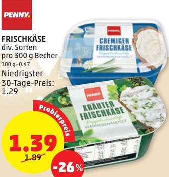 PENNY Penny Frischkäse 300 g Angebot
