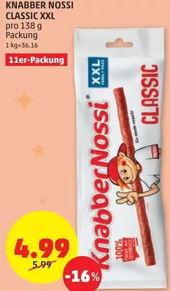 PENNY Knabber Nossi Classic XXL 138 g Angebot