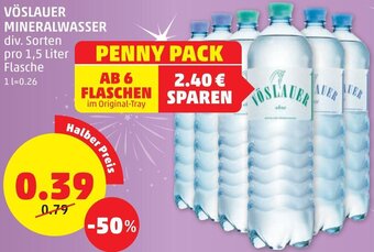 PENNY Vöslauer Mineralwasser 1,5 Liter Angebot