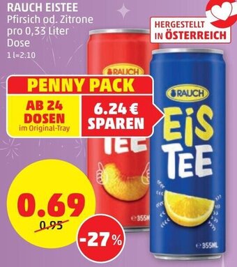 PENNY Rauch Eistee 0,33 Liter Angebot