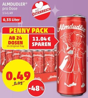 PENNY Almdudler 0,33 Liter Angebot