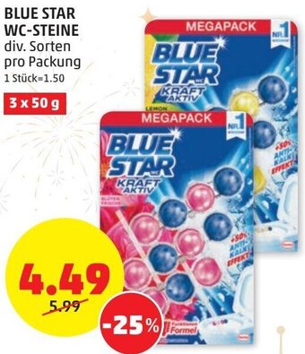 PENNY Blue Star WC-Steine 3 x 50 g Angebot