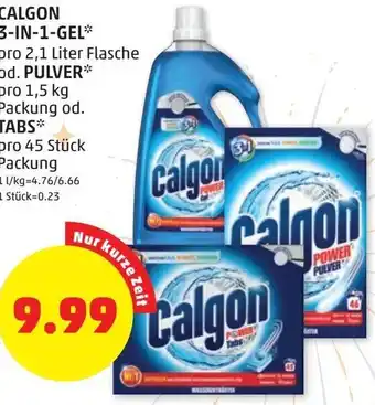 PENNY Calgon 3-in-1-Gel 2,1 Liter od. Pulver Angebot