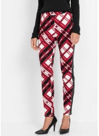 Bonprix Hose, skinny mit lederimitat-einsatz Angebot