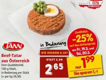Interspar Taw Beef-Tatar Aus Österreich 100g Angebot