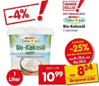 Interspar Bio-Kokosöl 1Liter Angebot