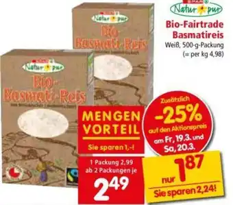 Interspar Bio-Fairtrade Basmatireis 500g Angebot