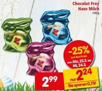 Interspar Chocolat Frey Hase Milch 100g Angebot