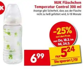 Interspar Nuk Fläschchen Temperatur Control 300ml Angebot