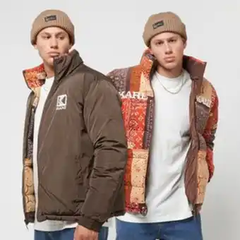 Retro paisley reversible corduroy puffer jacket