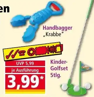 Norma Handbagger Krabbe Kinder Golfset 5tlg. Angebot