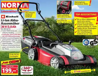Norma Einhell Li-Lon Akku-Rasenmäher Angebot