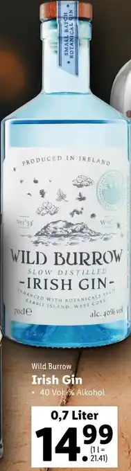 Lidl Wild Burrow Irish Gin 0.7Liter Angebot