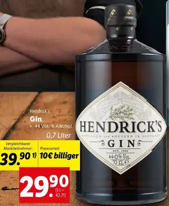 Lidl Hendrick's Gin 0.7 Liter Angebot