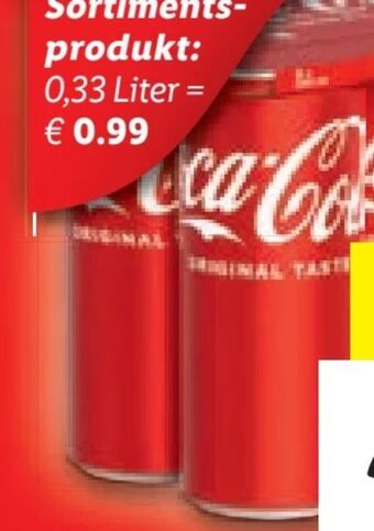 Lidl Coca cola limonade Angebot
