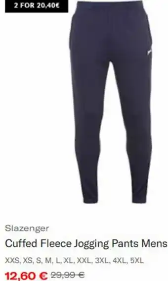 Slazenger Cuffed Fleece Joggin Pants Mens