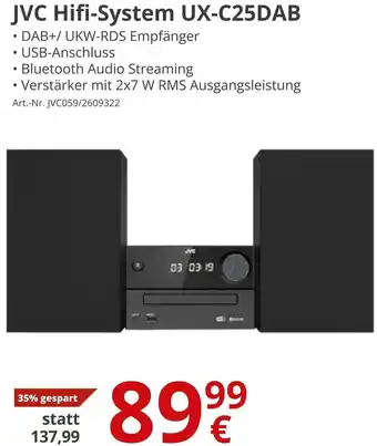 JVC Hifi-Shystem UX-C25DAB
