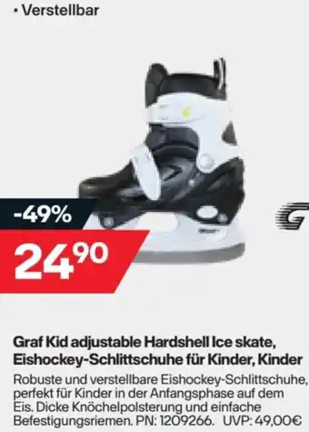 XXL Sports Graf Kid Adjustable Hardshell Ice Skate, Eishockey-Schlittschuhe für Kinder, Kinder Angebot