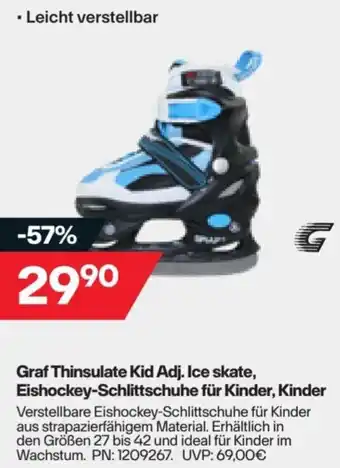 XXL Sports Graf Thinsulate Kid Adj.Ice Skate, Eishockey-Schlittschuhe für Kinder, Kinder Angebot