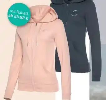 Damen kapuzensweatjacke