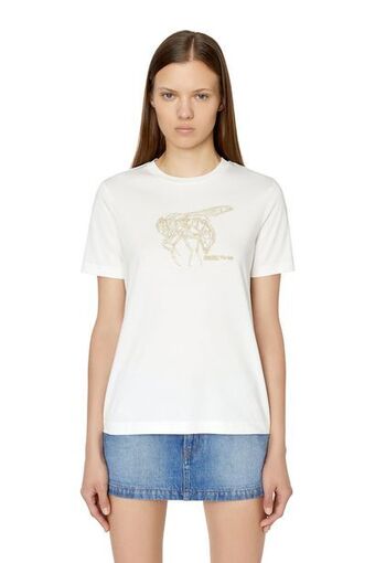 Diesel T-shirt mit metallic-fliegen-stickerei Angebot