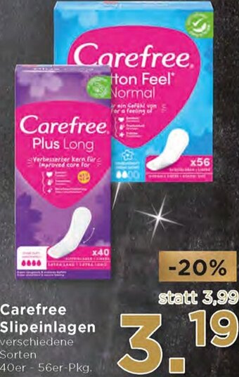 Unimarkt Carefree Slipeinlagen Angebot