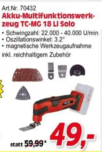 Zgonc Einhell Akku-Multifunktionswerkzeug TC-MG 18 Li Solo Angebot