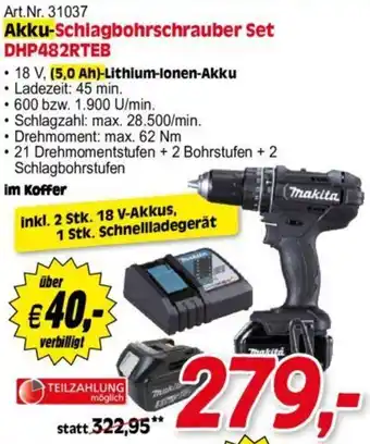 Zgonc Makita Akku-Schlagbohrschrauber Set DHP482RTEB Angebot