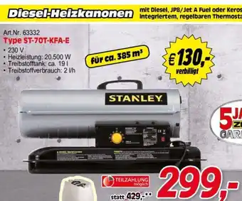 Zgonc Stanley Diesel-Heizkanonen Type ST-70T-KFA-E Angebot