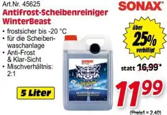 Zgonc Sonax Antifrost-Scheibenreiniger WinterBeast 5 Liter Angebot