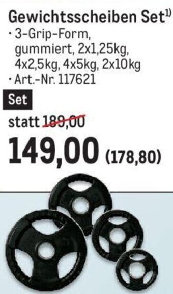 Metro Gewichtsscheiben Set Angebot