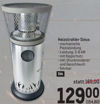 Metro Heizstrahler Sinus Angebot