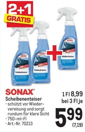 Metro Sonax Scheibenenteiser Angebot